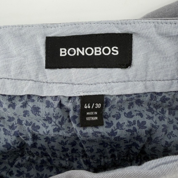 Bonobos Mens Grey Stretch Washed Chino Pants Size 44x30 Flat Front Athletic fit - Picture 4 of 8